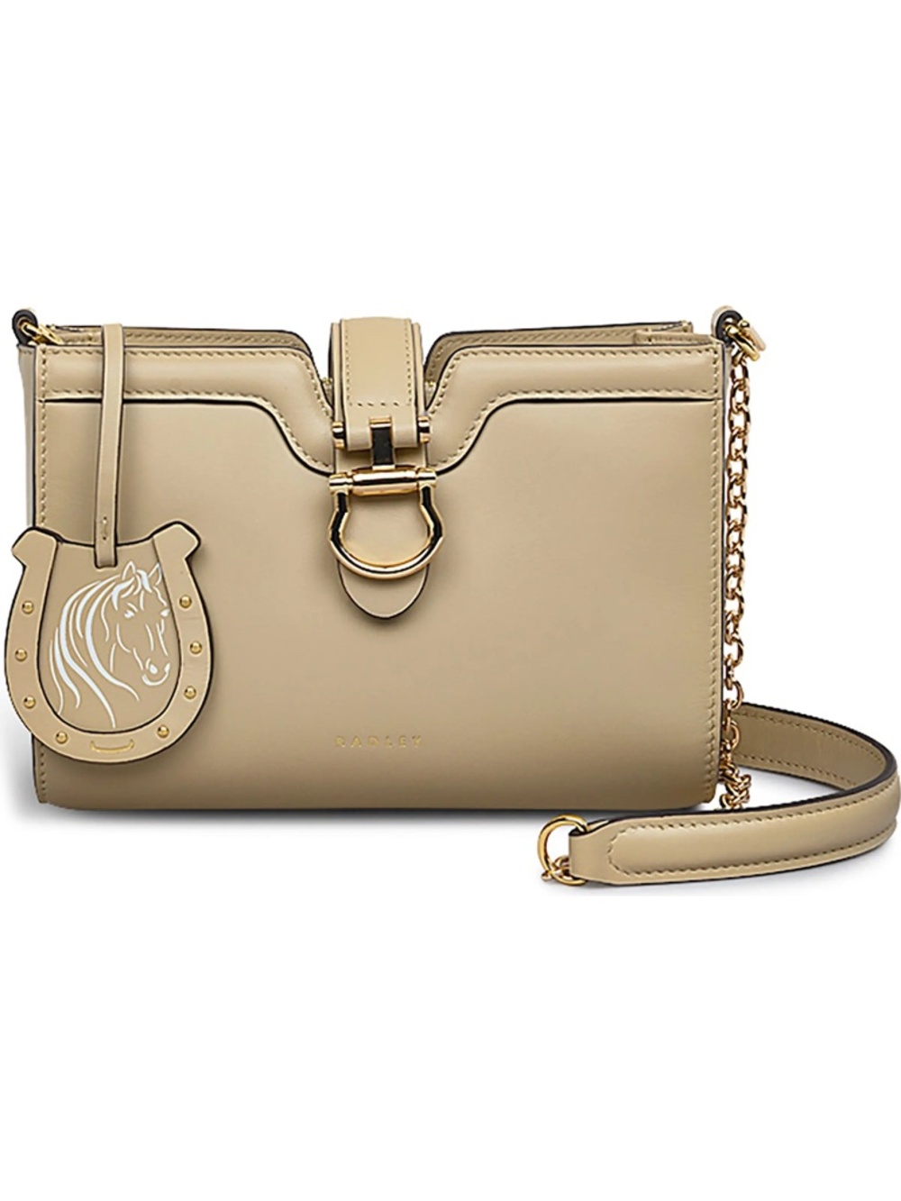 Radley London Kentucky Derby Leather Crossbody Bag- Color Stone- New with tags
